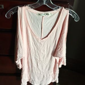 Michael Stars dolman sleeve cutout shoulder